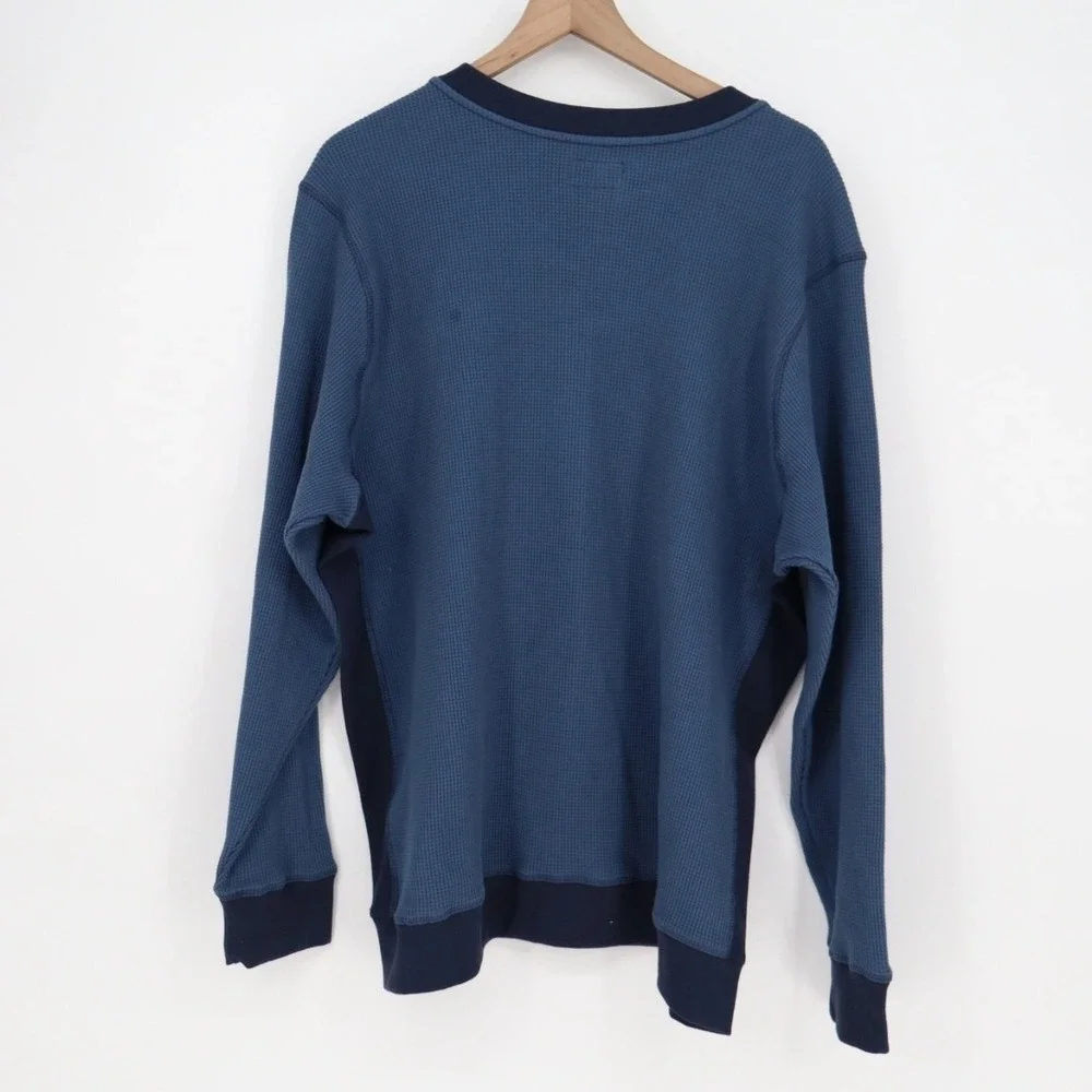 American Giant Colorblock Summit T-Shirt Mens 2XL Blue Waffle Knit Crew Neck - Picture 8 of 9